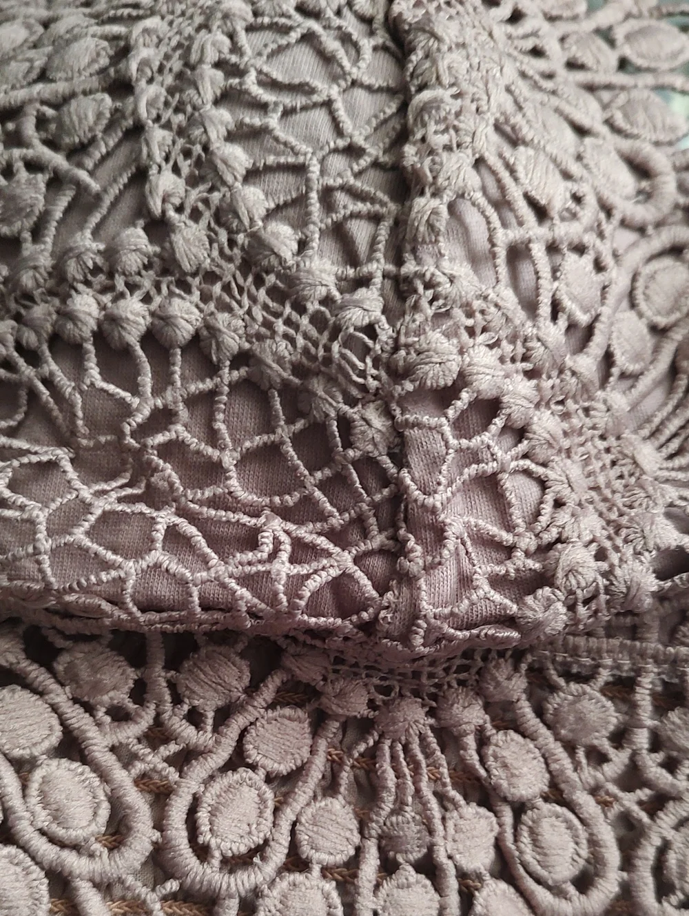True by Rue Crochet lace brallett Mauve. Romantic Sexy Boho Hippie Size M